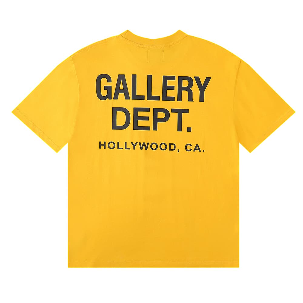 T-shirt à manches courtes pour homme, marque de mode GALLERY, classique, lettre, couleur unie