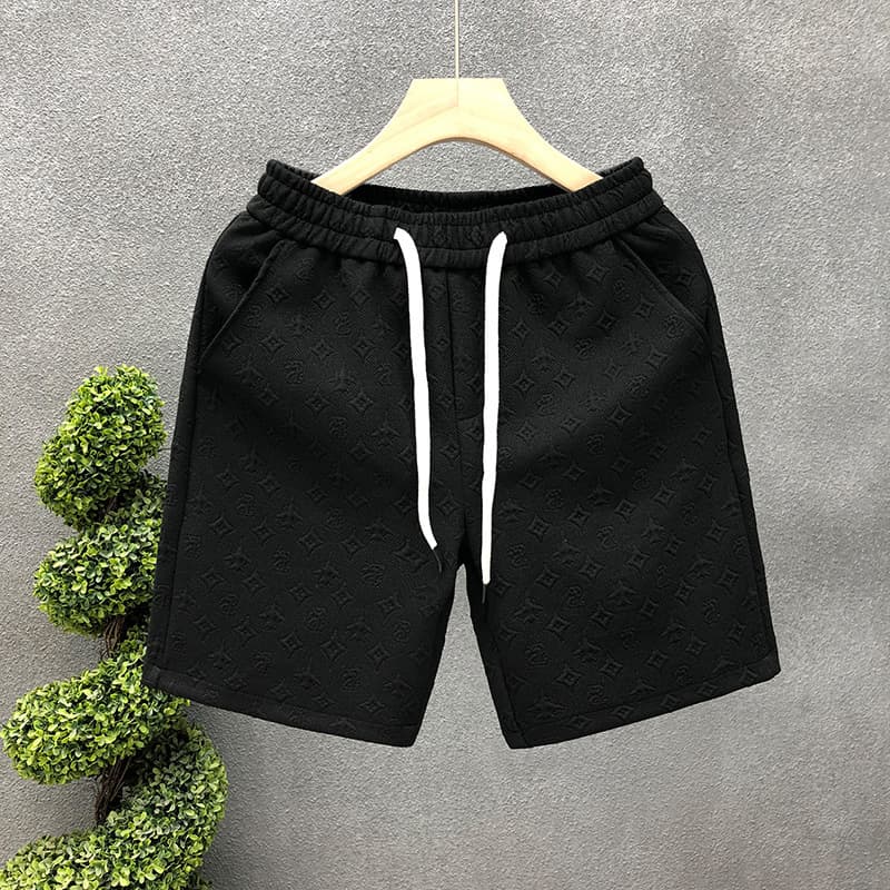 Short Jacquard Blanc De Style Luxe Léger Pour La Marque De Mode D'été Split 2023 Nouveau Pantalon Demi-Coupe Pour Hommes