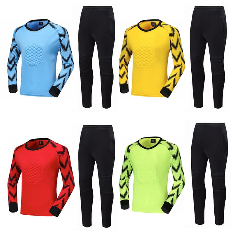 Men's Clothing New Goalkeeper Uniform Suit, Trousers, Men's And Women's Football Game Training Suit, Long-Sleeved Protective Suit Printing