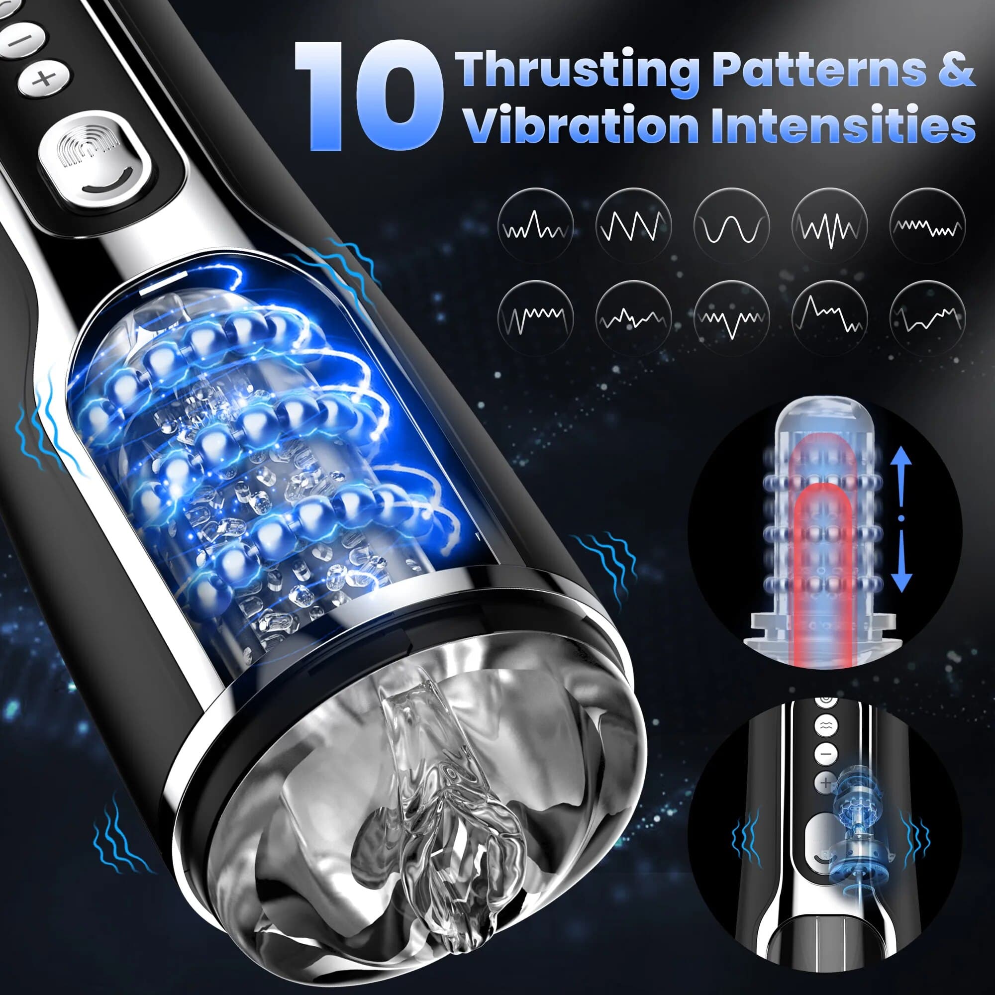 Automatic Male Masturbator 4D Realistic Pocket Pussy Masturbation Telescopic Rotation Sex Toys for Men