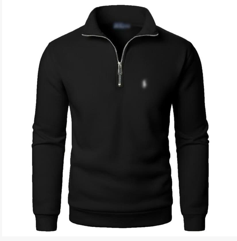 Pull Rauph Laurren Designer Polo Zip Pony Brodé Couple Top, demi-zip, sweat à capuche décontracté de luxe pour automne