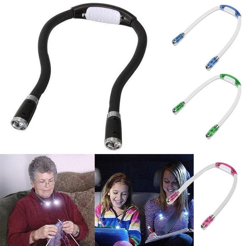 Handsfree Led Neck Light Portable USB Rechargeable Hug Reading Lamp Novelty Led Night Light Flashlight Camp