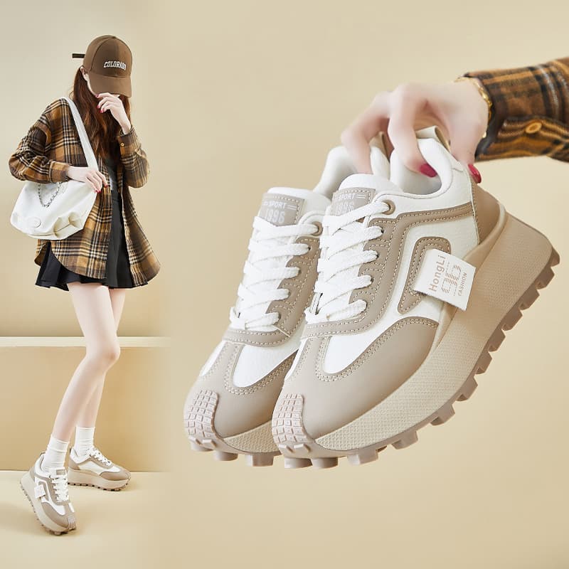 Forrest Gump Shoes Female Students Running Sports Platform Heightening Shoes Casual
