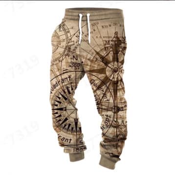 Premium Products 2025 Men's Casual Sports 3D Printed Elastic Waistband Corner Pants