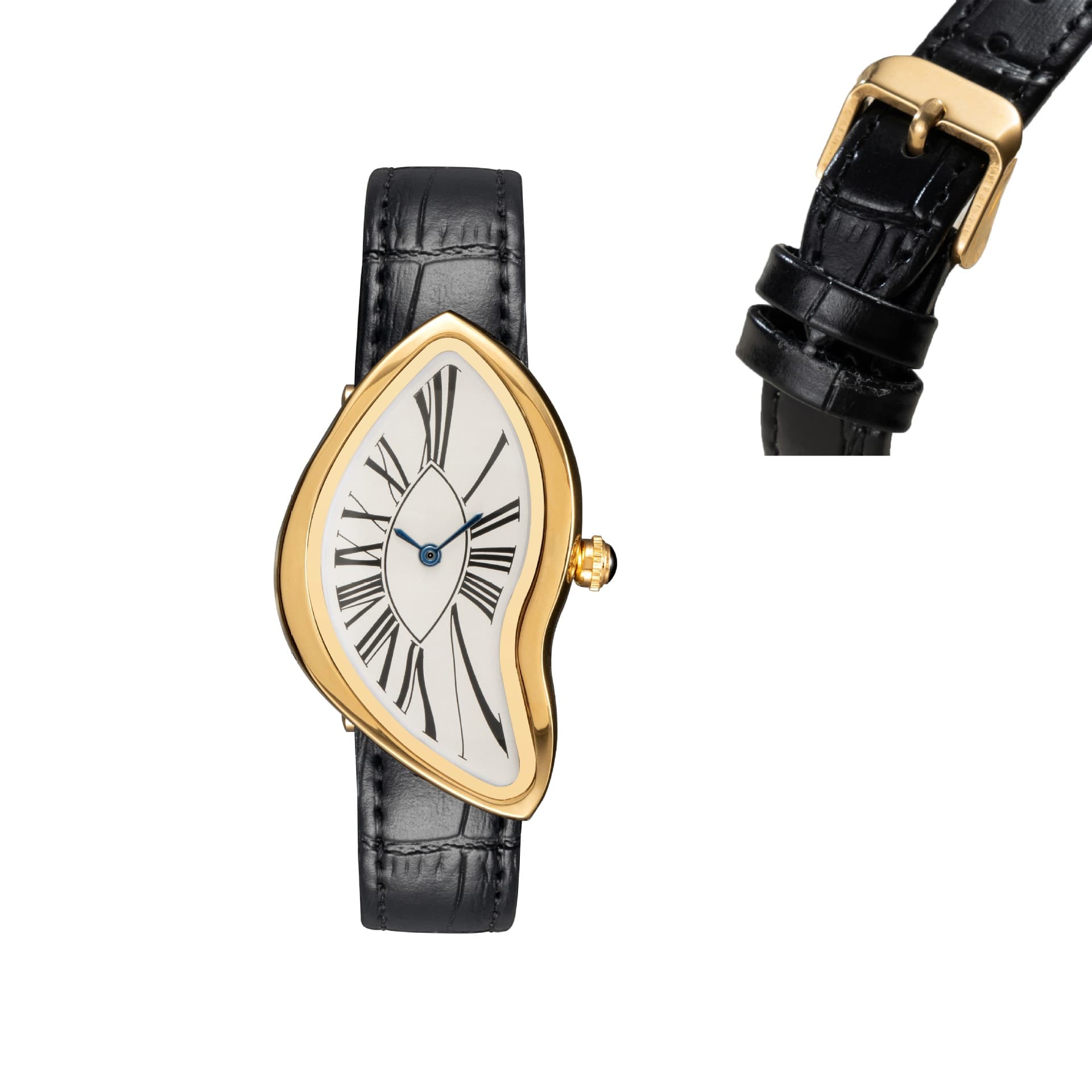 Vintage Crash Retro Twist Genuine Leather Watch - High-End Fashion Niche Design Men's Watch