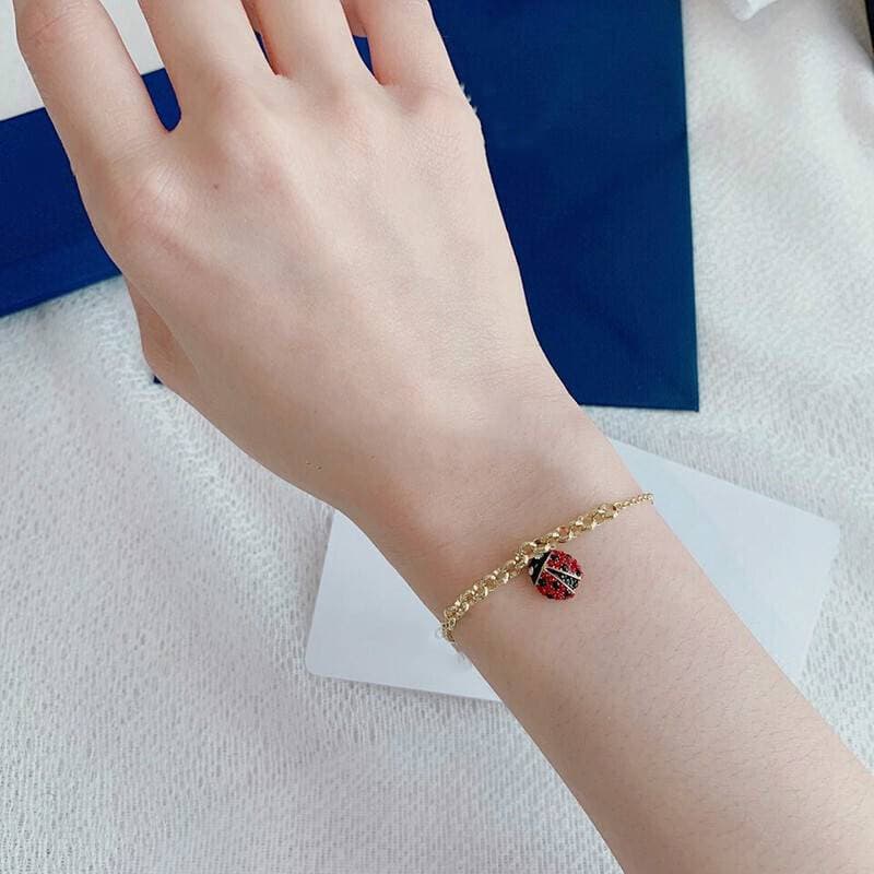 Seven Ladybug Invisible Magnetic Buckle Bracelet For Women Element Crystal Bracelet