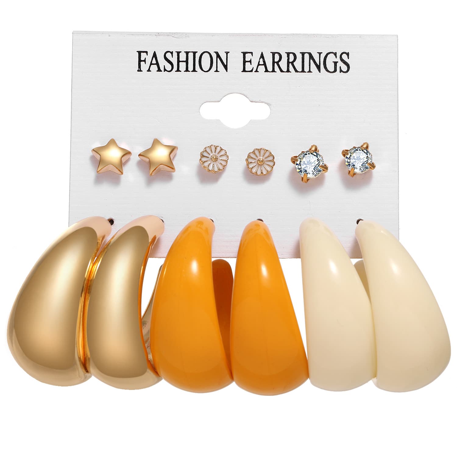 Lot de 11 boucles d'oreilles en perles torsadées en forme de cœur pour femmes, très tendance