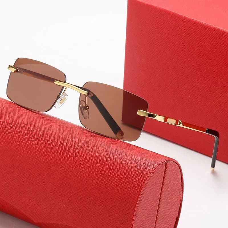spectacle frames for men sunglasses women Classic Rectangle designer Gold sier head Latest Fashion Sunshade glasses
