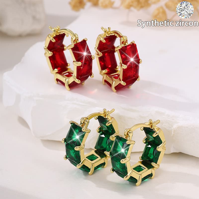 Micro Inlaid Zircon Earrings For Women - Light Luxury High-End Fashion Jewelry (Elegant & Dazzling Ear Clip)