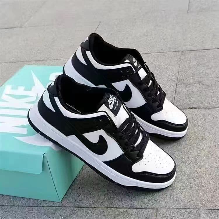 Chaussures basses en forme de panda noir et blanc, chaussures de skateboard à coussin d'air, décontractées, originales et polyvalentes, pour coupl
