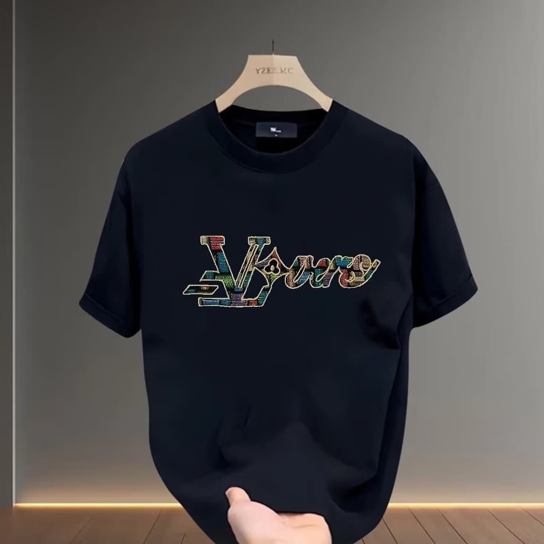 Men's Heavyweight round Neck Short Sleeve T-Shirt Retro American High Street Style Loose Fit Trendy Design for 2026