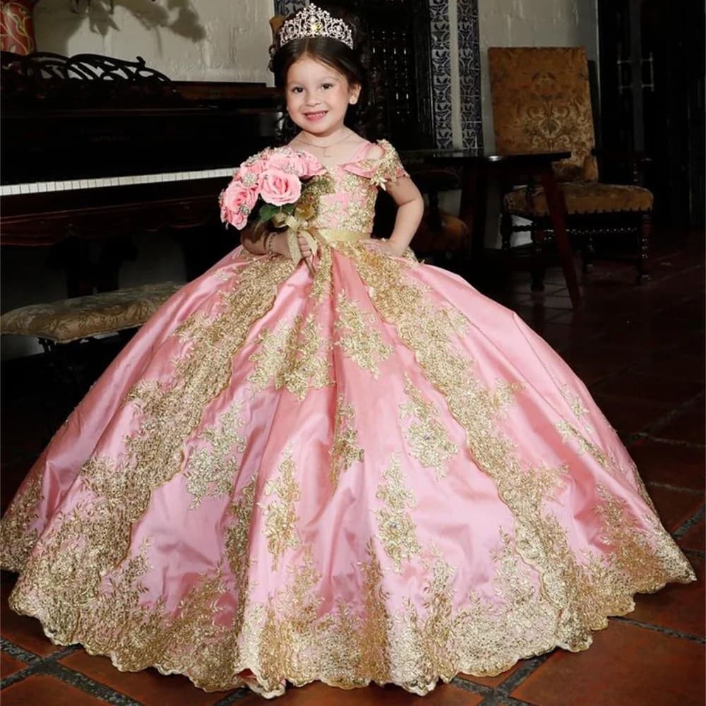 Elegant Green Sleeveless Girls' Party Dress – Puffy Tulle Skirt For Recitals, Birthdays & Hosting (Ages 3-8, 100-140cm, Floor-Length, Lace Trim)