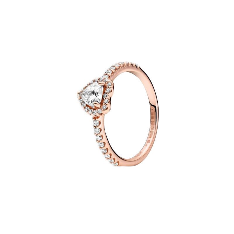 Bague Panjia Duola en cuivre plaqué argent, série Noble, cœur rouge, rose et blanc