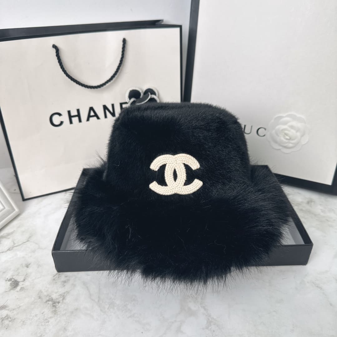 Chapeau de pêcheur haut de gamme en poils de lapin, chapeau seau de grande valeur, tempérament féminin, chapeau à la mode pour l'automne et l'hiv