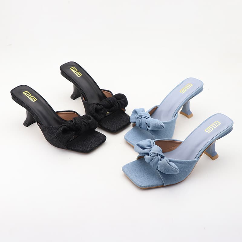 Women's Shoes Summer New Women's Bow High Heels, Fashionable Stiletto Heels, Sexy And Versatile, Suitable For Nightclubs And Outdoor Wear