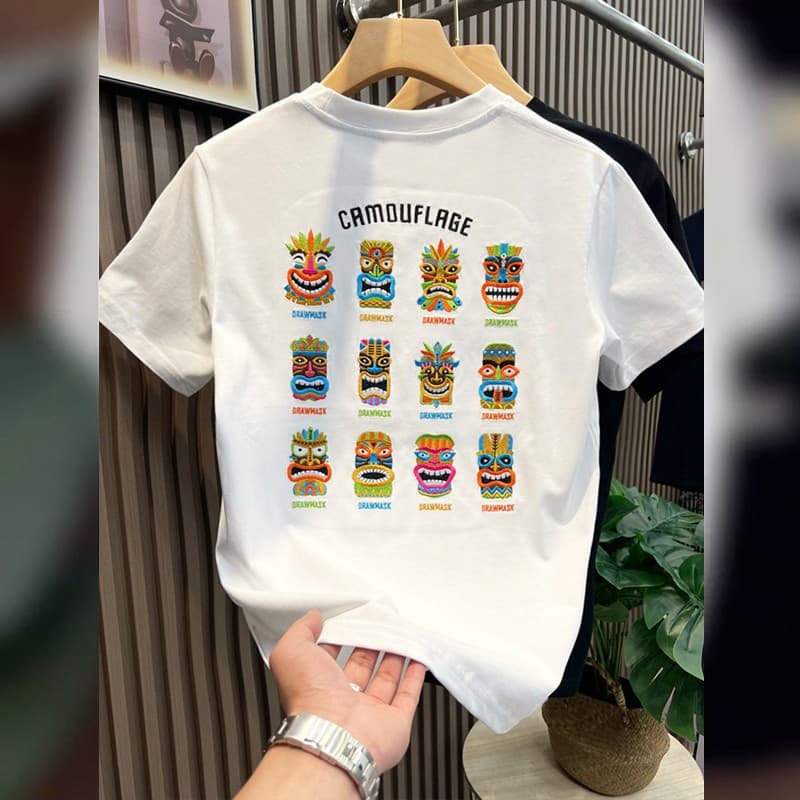 Men's Clothing short sleeved T shirt men's summer new handsome youth trend all match leisure large size loose bottoming shirt