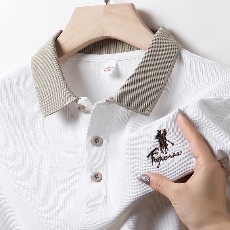 Men's Premium Cotton Polo Shirt – Breathable Business Casual With Embroidered Collar (6 Sizes, 5 Colors, OEM Ready)​