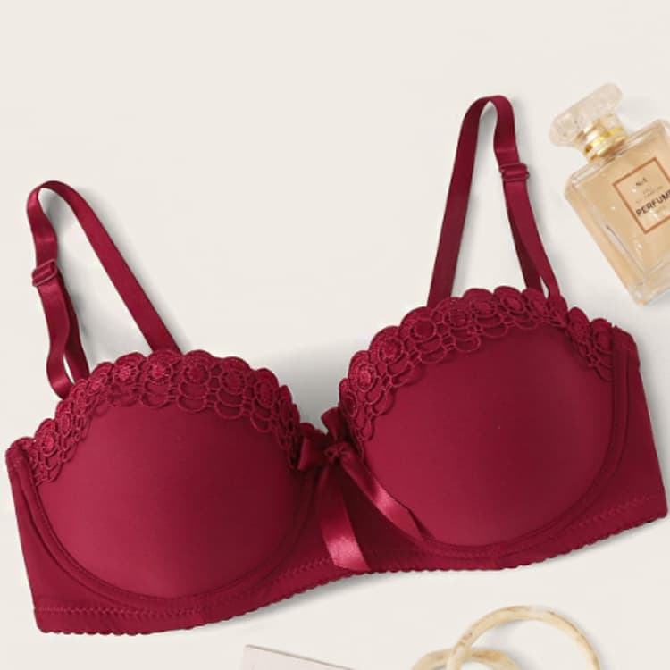 Soutien-gorge papillon brodé pour femme, antidérapant, avec armatures en acier, sexy et tendance, offrant un bon maintien de la poitrine (petite et
