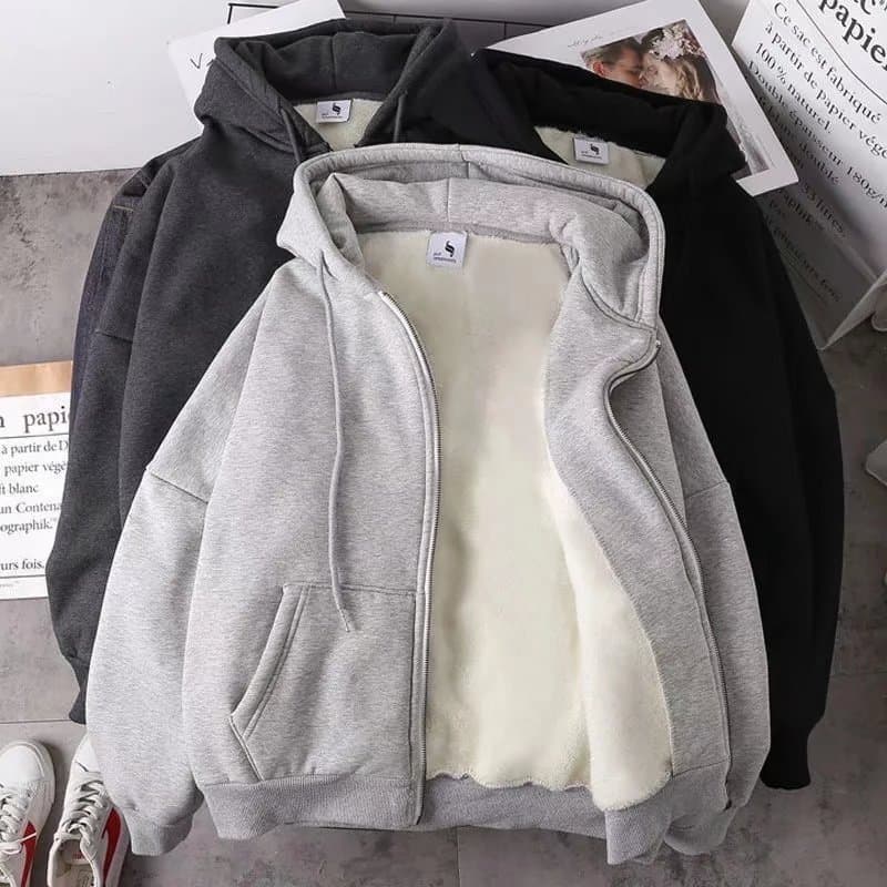 Men's Clothing Autumn And Winter Plus Velvet Thickened Jacket Sweatshirt Men's Winter Korean Version Loose Warm Student Ins Trendy Top Couple Style