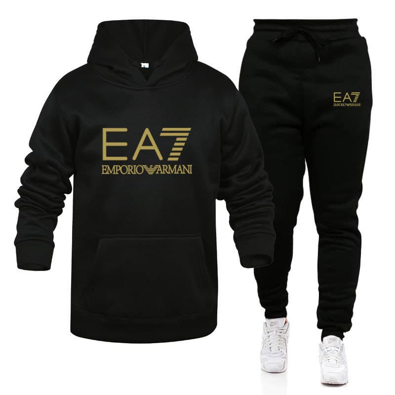 Ensemble pull et pantalon ample brossé pour homme et femme, décontracté, taille européenne, couleur unie, saison automne/hiver 2023, deux pièces