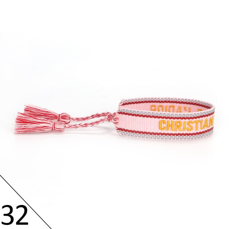 Bracelet unisexe tendance avec lettres tressées