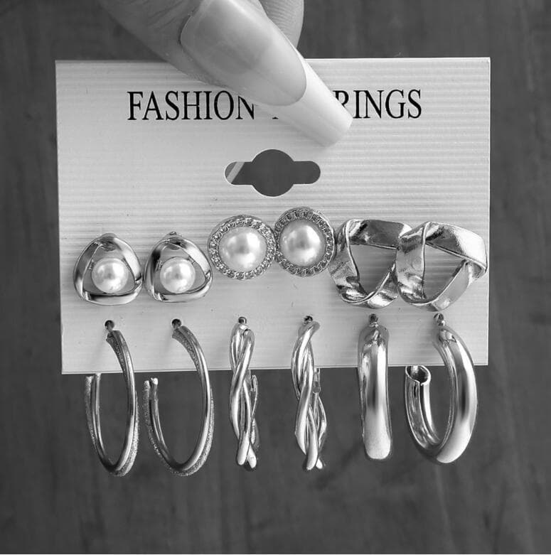 Lot de 11 boucles d'oreilles en perles torsadées en forme de cœur pour femmes, très tendance