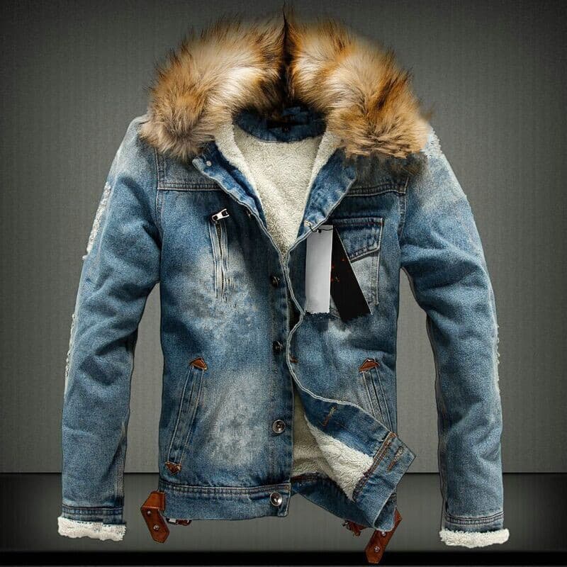 Men's Clothing Autumn and winter new couple style men's denim jackets