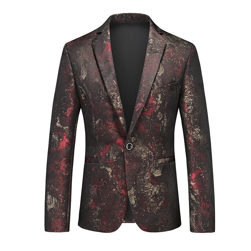 Large size sequin men's suit, dance accompaniment, colorful suit dress