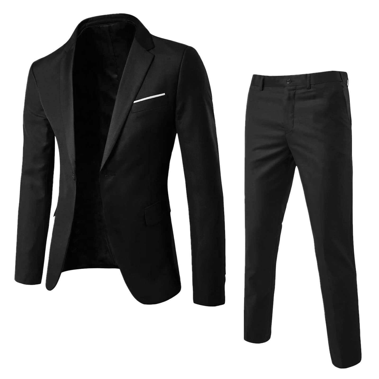 Cross Border Foreign Trade Men's Suits European And American Casual Suits And Trousers Two Piece Wedding Dinner Suit Jacket Men