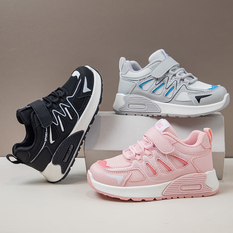 Children's Fashion 2025 Summer New Girls' Velcro Sports Boys' Casual Running Shoes