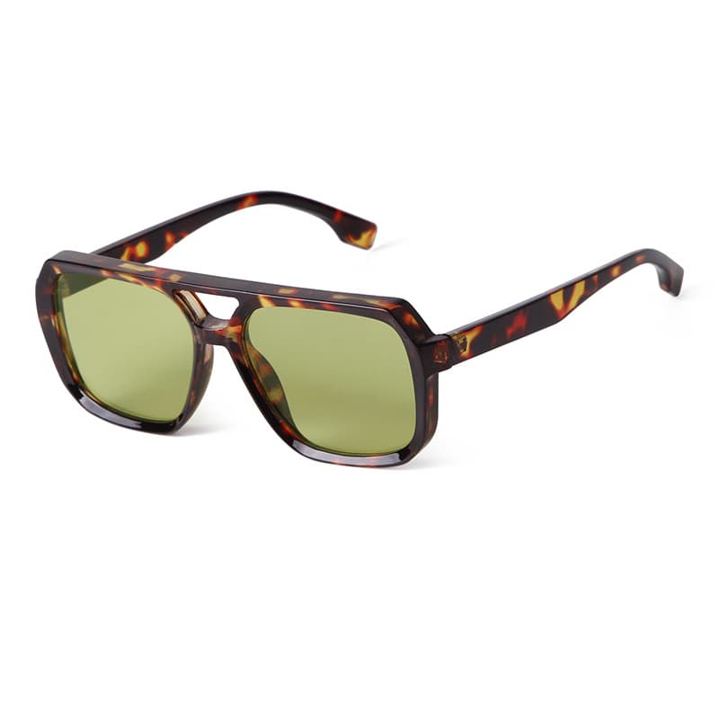 Men's Glasses Aviator Double Sunglasses For Men Square Frame High End Sunglasses For Women Round Face Small Face UV Protection