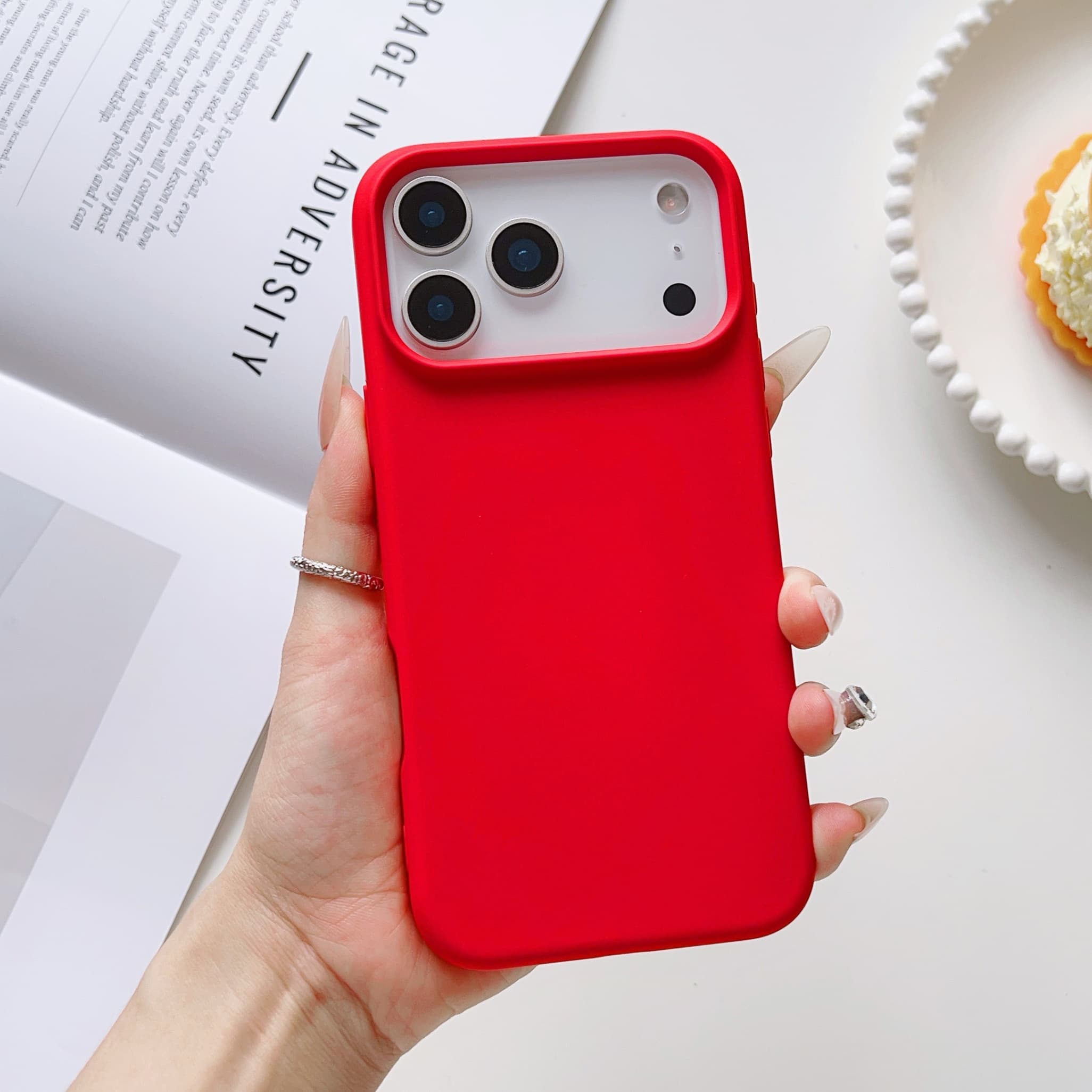 Coque de téléphone portable en silicone liquide de qualité supérieure, résistante à la saleté et compatible avec les modèles 17 Pro, 17 Pro M