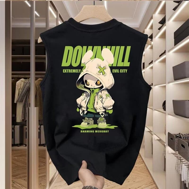 Vêtements pour hommes en coton, nouvelle marque de mode, gilet de sport, t-shirt décontracté d'été sans manches pour hommes, chemise polyvalente