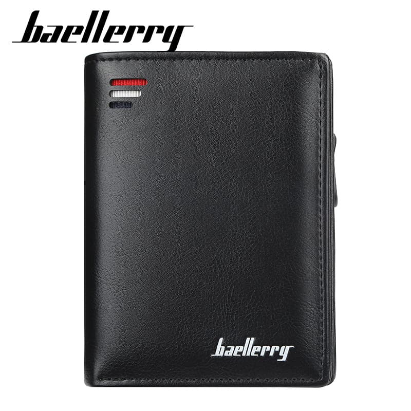 Baellerry Short Men Wallets Fashion New Card Holder Multifunction Organ Leather Purse For Male Zipper Wallet With Coin Pocket