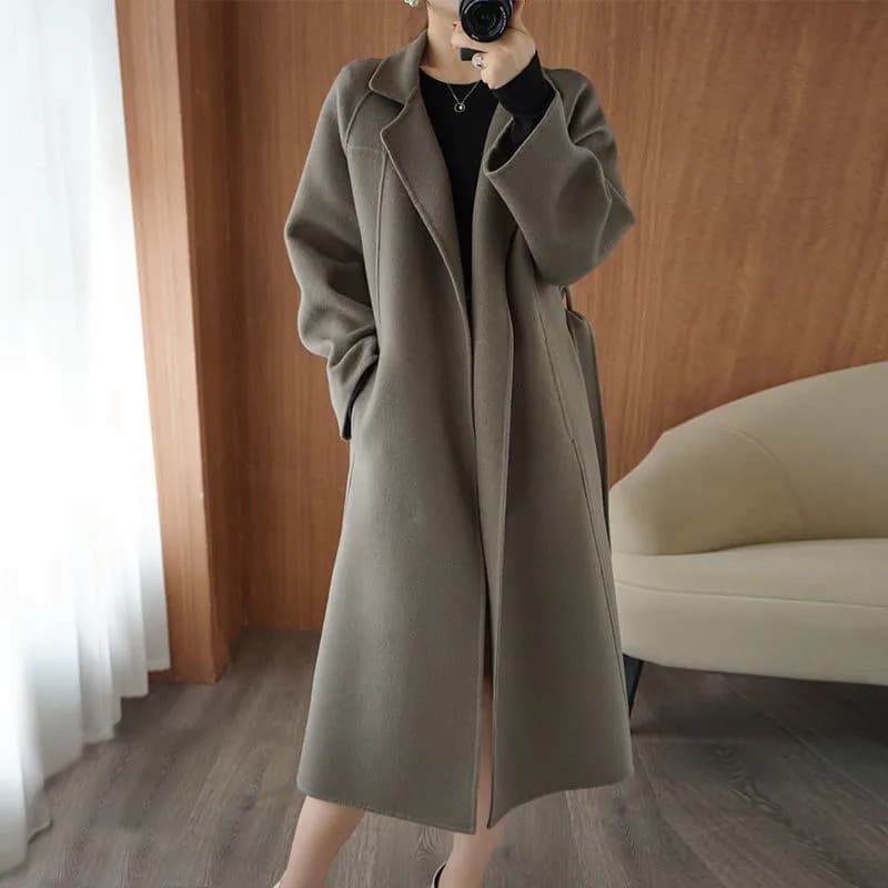 Women's Clothing coat for women long over knee loose large size 2024 autumn and winter new high end cardigan jacket for women