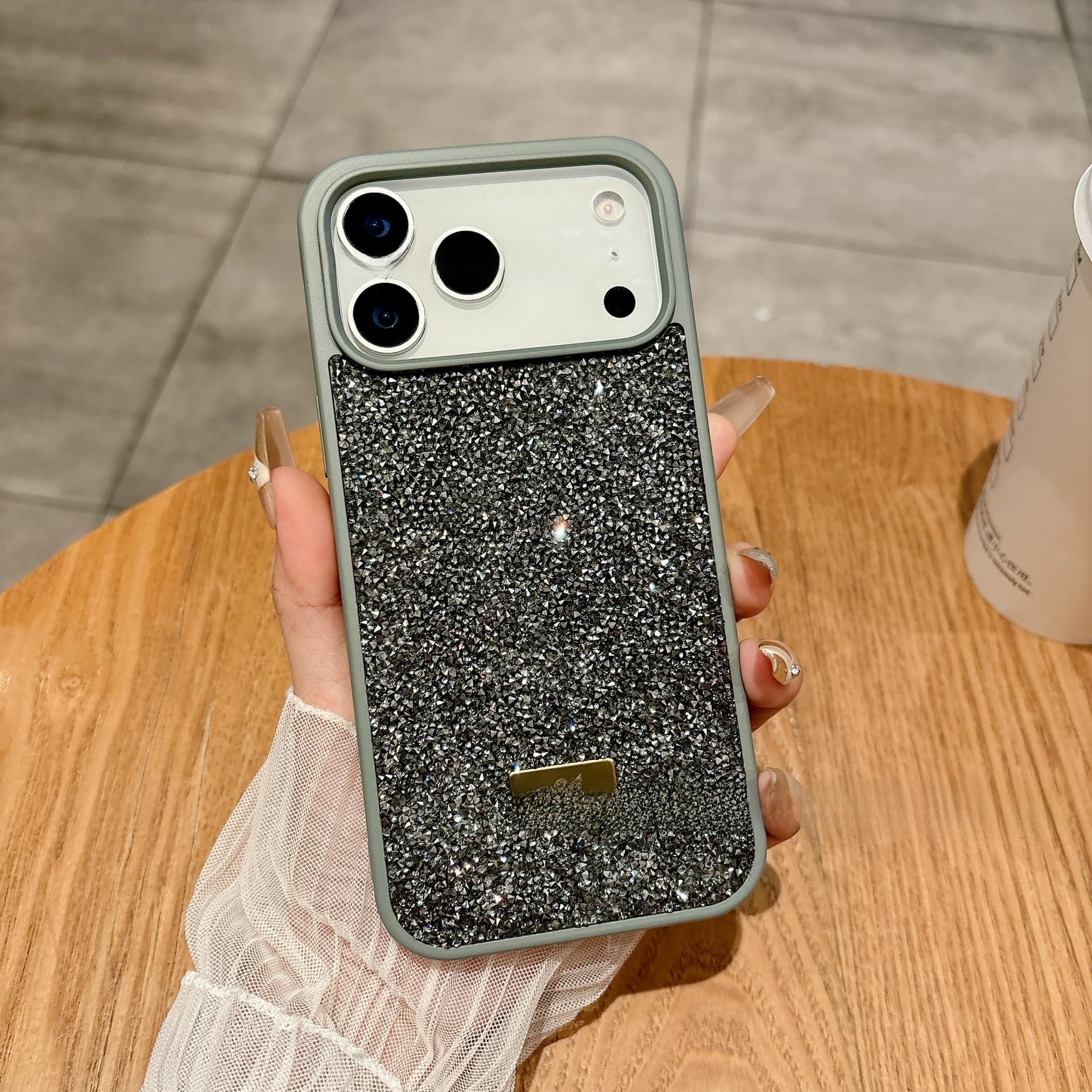 Étui de protection de luxe orné de strass pour iPhone Pro Max, best-seller international haut de gamme Apple, étui pliable de luxe pour téléphon
