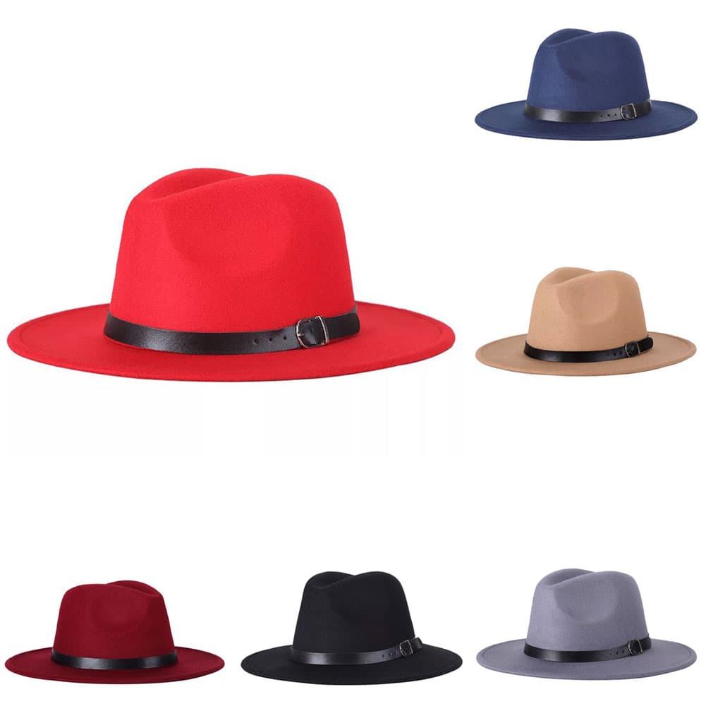 XinWq Fedora Hat Solid Color Adjustable British Style Jazz Cap Costume Accessory Streetwear