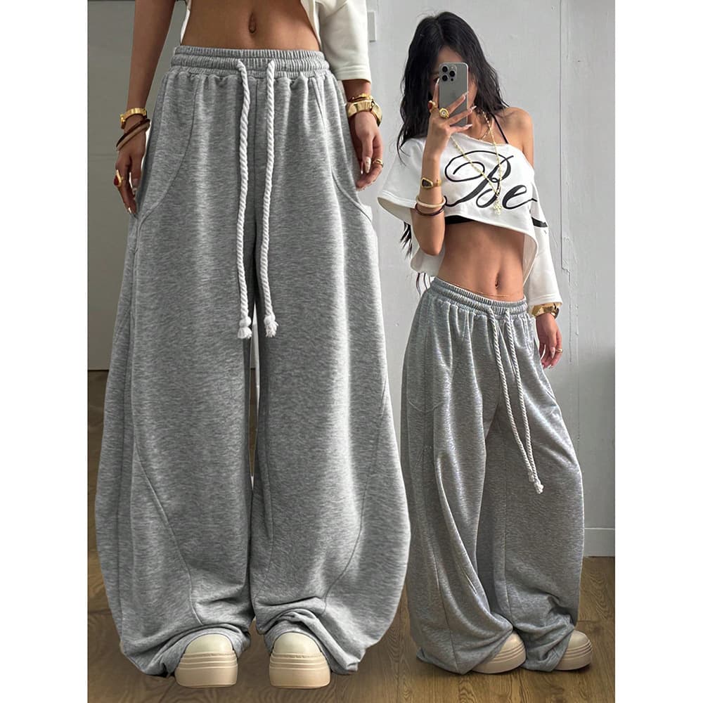 Men's Clothing Trendy Casual Women's Trousers, Foreign Trade, Loose Wide Leg, Drapey, Versatile Long Trousers
