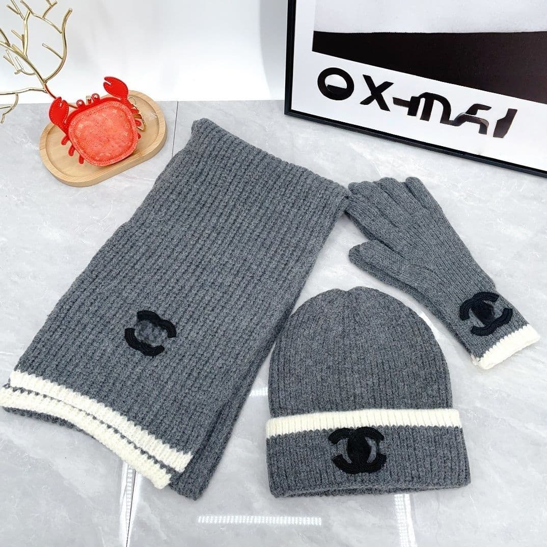 Ensembles bonnet et écharpe de marque de luxe pour femmes et hommes, écharpes de créateurs, bonnets d'hiver chauds pour le ski et les activités d