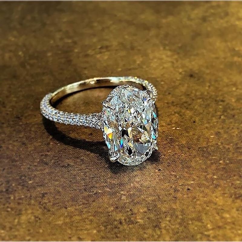 Bague unisexe simple et élégante, style tendance, ornée d'un très gros zircon. Accessoires pour bagues femme.