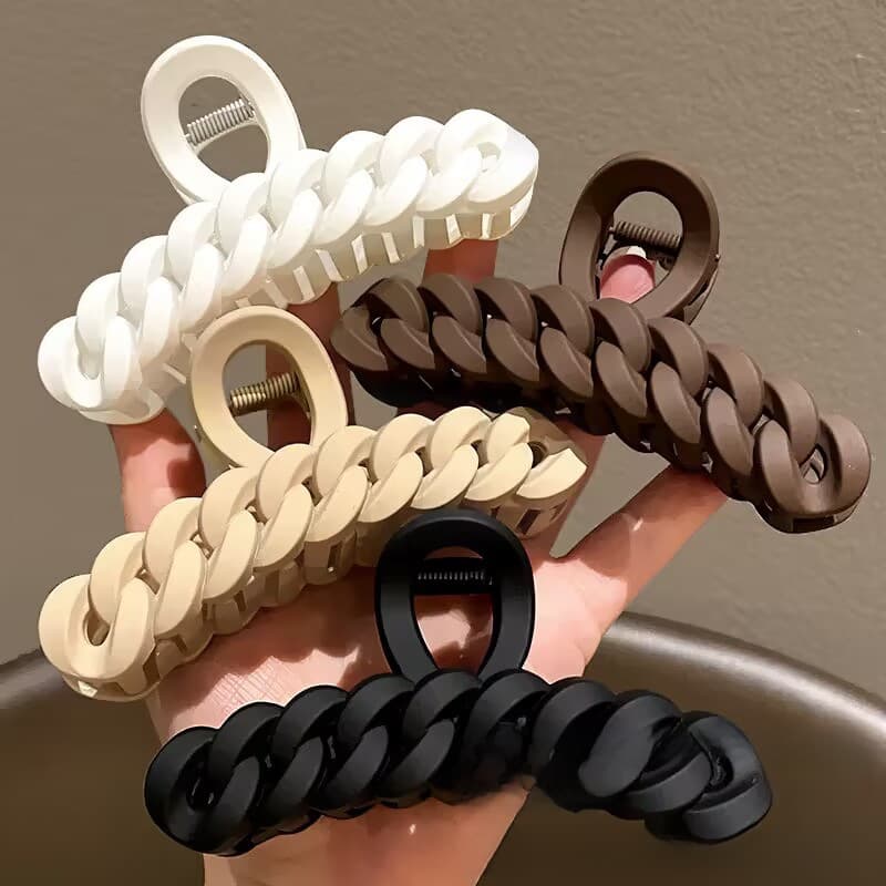 Advanced Sense Milk Curry Color Grab Hair Clip Multi-size Hairpin Women's 2023 New Back Head French Shark Clip Headwear