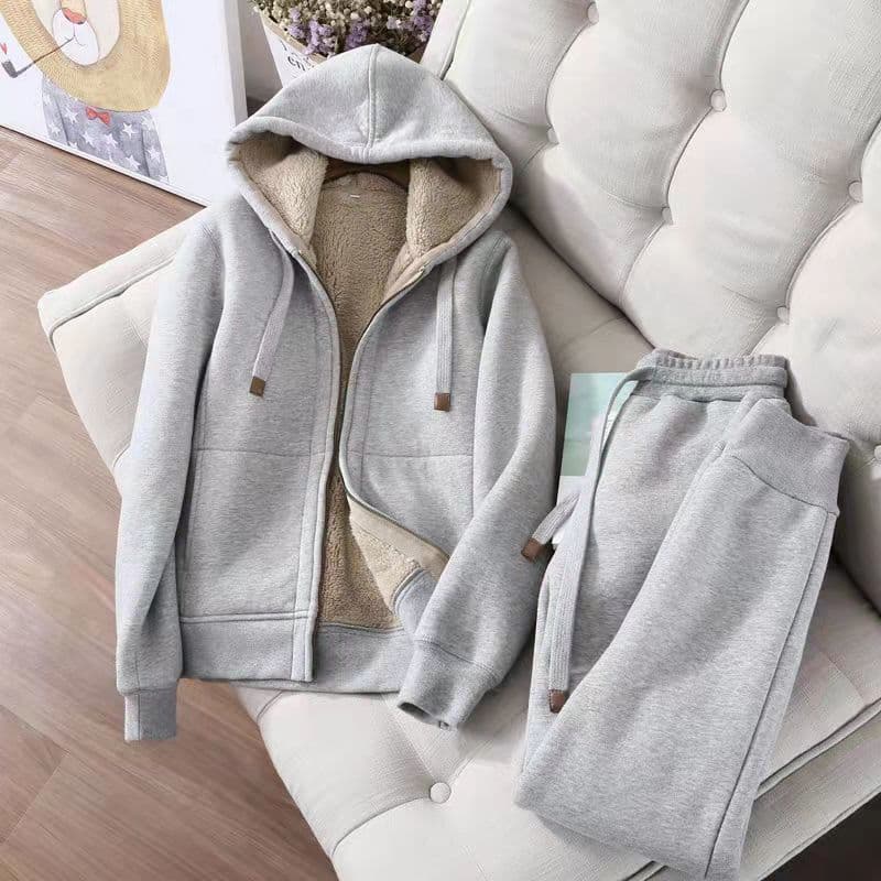 Women's Clothing velvet thickened sweatshirt ins autumn and winter hooded suit