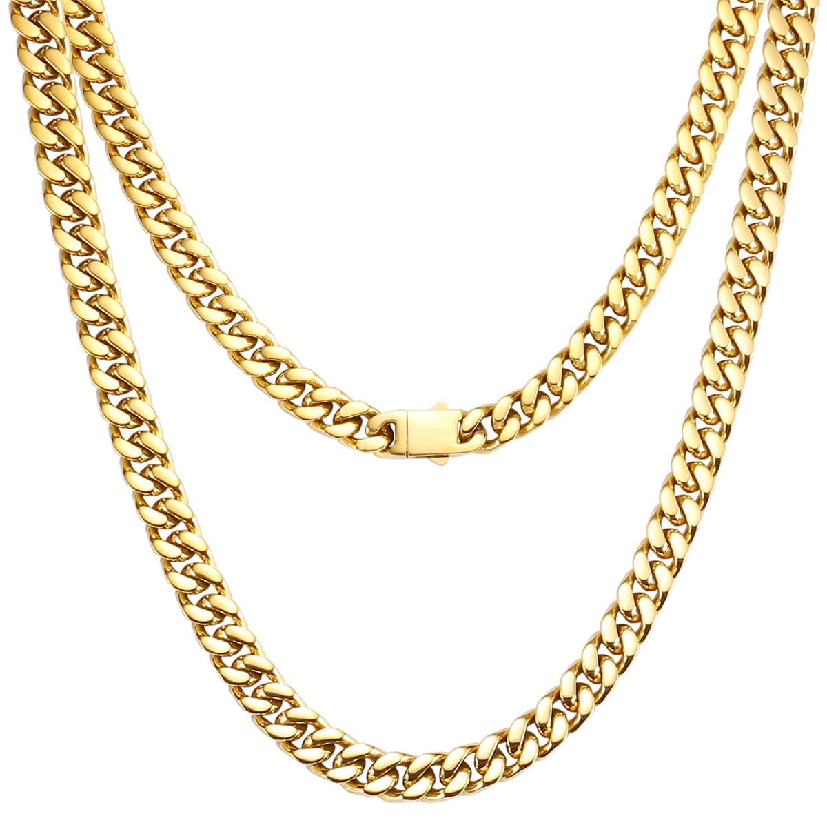 Men's Jewelry Stainless Steel Miami Cuban Chain Necklace Hip Hop Jewelry