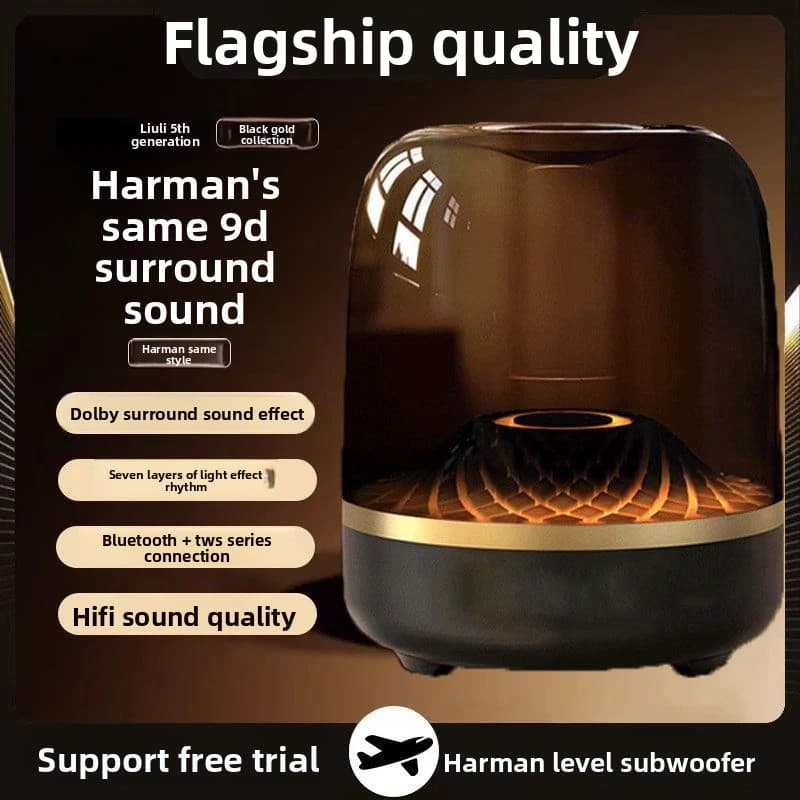 Harman New Model Glass Wireless Sound Subwoofer Bluetooth Speaker Bass Surround