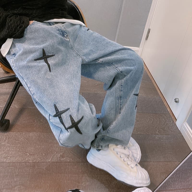 Men's Clothing Spring And Autumn New Korean Style Trendy Casual Men's Nine-point Pants Hong Kong Style Wide-leg Pants