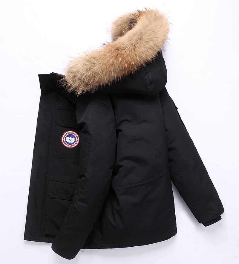 Veste en duvet d'oie pour homme avec capuche épaisse