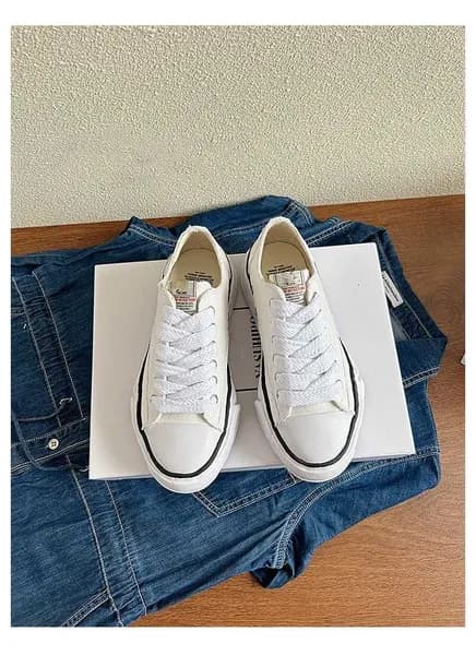 Maison Mihara Yasuhiro Peterson OG Sole Low Cut Hommes Femmes Designer Casual MMY Noir Blanc Toile Chaussures