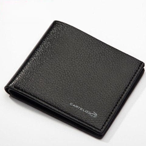 Portefeuille en cuir classique d'affaires court pour hommes