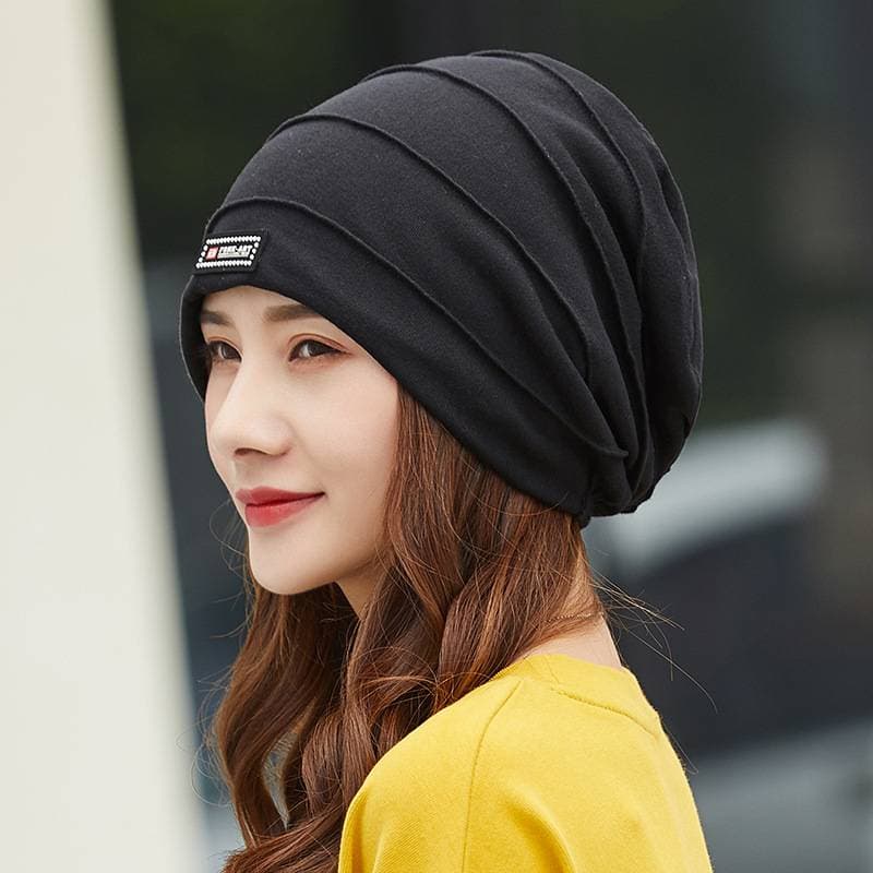 Women's Hats Pullover Hat Fashion Versatile Baotou Hat Pleated Warm Casual Walking Street Multifunctional Spot