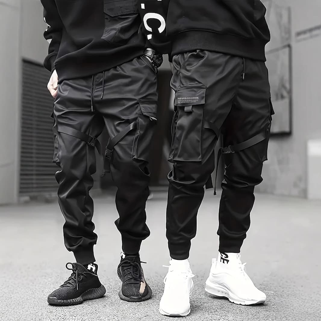 Men's Clothing Cuffed Pants, Super Popular Pants In Spring, National Trend, Multi Pocket, Casual, Loose And Fashionable Overalls For Men